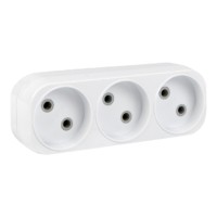 Разветвитель сетевой 3 гнезда б/з плоский 6А 250B EKF PROxima