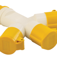 Розетка трехлучевая 1013-4h 2Р+РЕ 16А 110В IP44 EKF PROxima