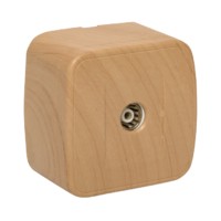 Розетка ТВ 1-м ОП Минск 75Ом 5-862МГц светлое дерево EKF