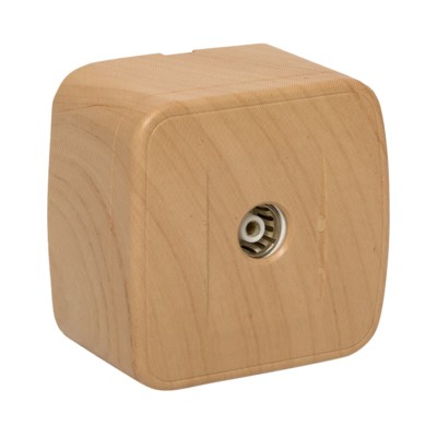 Розетка ТВ 1-м ОП Минск 75Ом 5-862МГц светлое дерево EKF