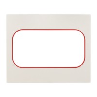 Стокгольм Рамка для розетки 2-местная белая с линией цвета красный EKF PROxima