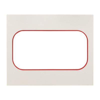 Стокгольм Рамка для розетки 2-местная белая с линией цвета красный EKF PROxima