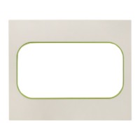 Стокгольм Рамка для розетки 2-местная белая с линией цвета зеленый EKF PROxima