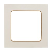 Стокгольм Рамка 1-местная белая с линией цвета шампань EKF PROxima
