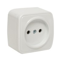 Минск Розетка 1-местная ОП 10А белая EKF Basic
