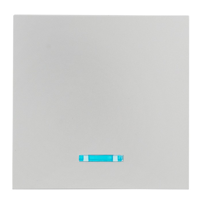 Валенсия лицевая панель выключателя 1-кл, с индикатором 10А сталь EKF PROxima — изображение 4