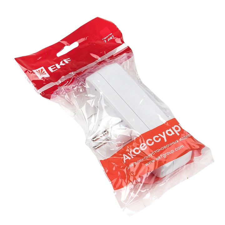 Разветвитель сетевой 3 гнезда с/з плоский 16А 250B EKF PROxima — изображение 2