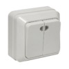 Выключатель 2кл. ОП с инд. 10А белый Рим EKF