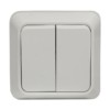Выключатель 2кл. ОП 10А белый Рим EKF