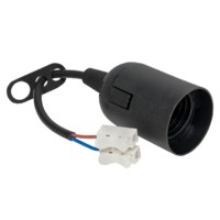 Патрон Е27 подвесной с клеммной колодкой пласт чер EKF