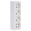 Рим Розетка 4-местная 10А белая EKF