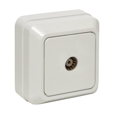 Розетка ТВ 1-мест 75Ом 5-862МГц бел Рим EKF PROxima