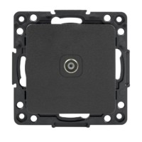 Стокгольм Механизм Розетки ТВ 1-м оконечной 10дБ-240МГц черный EKF