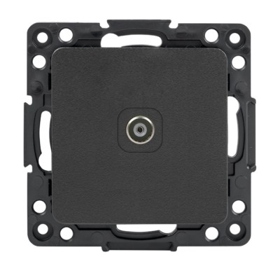 Стокгольм Механизм Розетки ТВ 1-м оконечной 10дБ-240МГц черный EKF