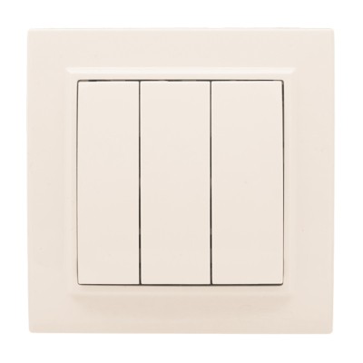 Выключатель 3-кл, СП 10А бежевый Минск EKF