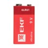 Алкалиновая батарейка типа 9V(6LR61) блистер 1шт, EKF