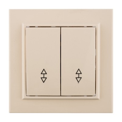 Переключатель 2-кл, СП проходной 10А бежевый Минск EKF