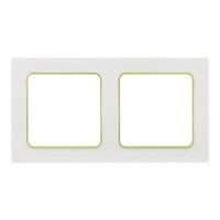 Стокгольм Рамка 2-местная белая с линией цвета зеленый EKF PROxima
