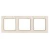 Стокгольм Рамка 3-местная белая с линией цвета шампань EKF PROxima