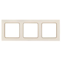 Стокгольм Рамка 3-местная белая с линией цвета шампань EKF PROxima