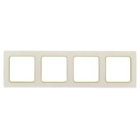 Стокгольм Рамка 4-местная белая с линией цвета зеленый EKF PROxima