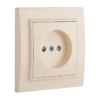 Розетка 1-мест, СП б/з 10 А с защ, штор, бежевый Минск EKF