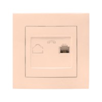 Розетка ТФ RG-11 1-местная кремовая Валенсия EKF PROxima