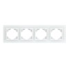 Минск Рамка 4-местная стеклянная белая EKF Basic