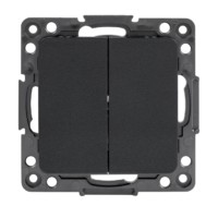 Стокгольм Механизм Выключателя 2-кл, проходного 10А черный EKF PROxima