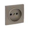 Валенсия лицевая панель розетки 1-местной б/з 10 А кашемир с защ, штор, EKF PROxima