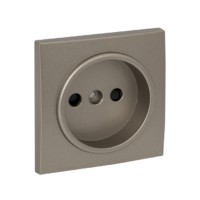 Валенсия лицевая панель розетки 1-местной б/з 10 А кашемир с защ, штор, EKF PROxima