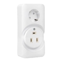 Розетка двойная (РШ/евро) 32А/16A 250В 2P+PE бел, EKF