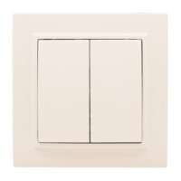 Выключатель 2-кл, СП 10А бежевый Минск EKF
