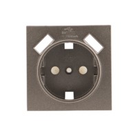 Валенсия лицевая панель розетки 1-местной с/з 16А графит с защ, штор, с 2 USB 2,1А EKF PROxima