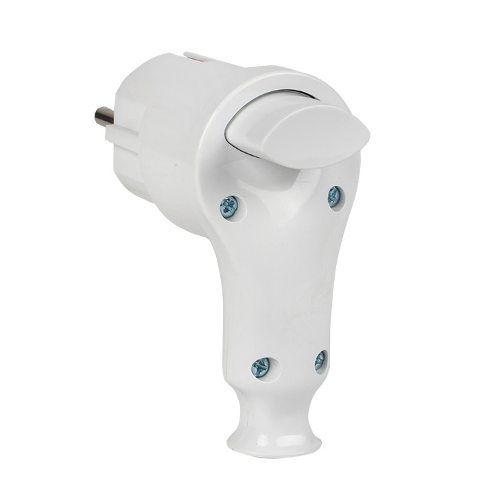 Вилка с кнопкой извлечения с/з белая 16А 250В EKF — изображение 3