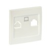 Валенсия лицевая панель розетки RJ-45 1-местная жемчуг EKF PROxima