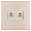 Минск Розетка RJ-45 2-местная СП бежевая EKF