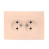 Валенсия розетка 2-местная б/з 10А кремовая с защ, штор, EKF PROxima