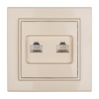 Розетка RJ-45+Phone СП бежевый Минск EKF