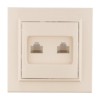 Розетка RJ-45+Phone СП бежевый Минск EKF