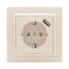 Розетка 1-местная СП с/з Минск 16А бежевая с защ, штор, с USB 1А EKF