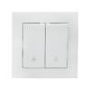 Переключатель 2-кл. СП 10А проходной белый Валенсия EKF PROxima