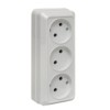 Рим Розетка 3-местная 10А белая EKF