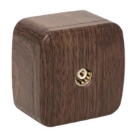 Розетка ТВ 1-м ОП Минск 75Ом 5-862МГц тёмное дерево EKF