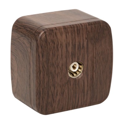 Розетка ТВ 1-м ОП Минск 75Ом 5-862МГц тёмное дерево EKF