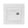 Розетка ТФ RG-11 1-местная белая Валенсия EKF PROxima
