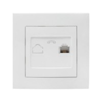 Розетка ТФ RG-11 1-местная белая Валенсия EKF PROxima