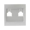 Валенсия лицевая панель розетки RJ-45 2-местная сталь EKF PROxima