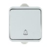 Прага Кнопка звонка 1-клавишная 10А IP44 белая EKF