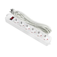 Удлинитель сетевой с фильтром 6*5м 10А/2,2кВт с выкл. c/з ПВС 3х0,75 Блокбастер EKF PROxima